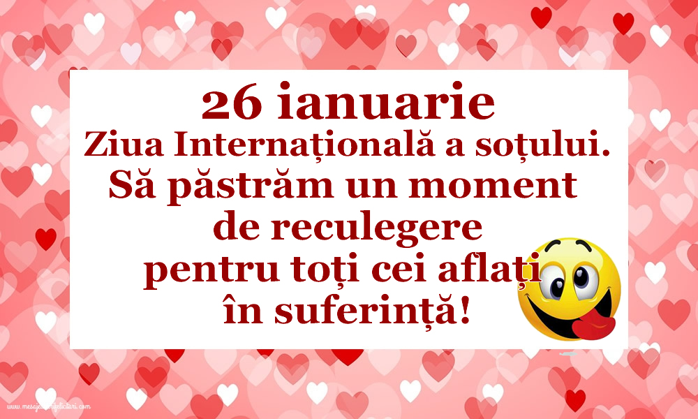 Felicitari de Ziua Sotului - 26 ianuarie - Ziua internațională a soțului - mesajeurarifelicitari.com