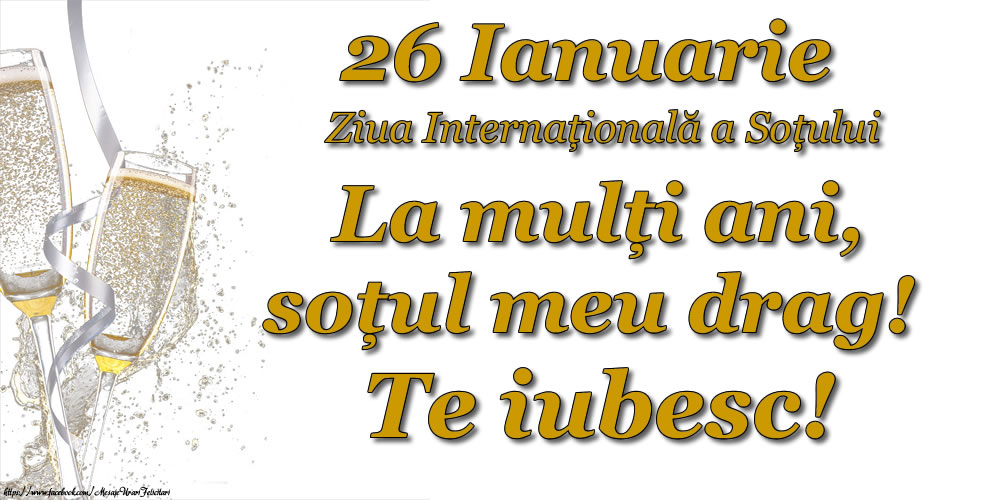 Felicitari de Ziua Sotului - 26 ianuarie - Ziua Internațională a soțului - mesajeurarifelicitari.com
