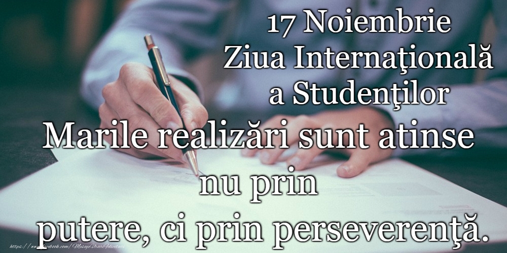 La mulți ani de Ziua Internaţională a Studenţilor!