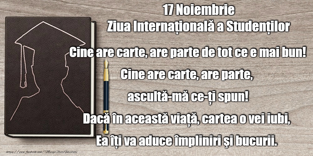 La mulți ani de Ziua Internaţională a Studenţilor!