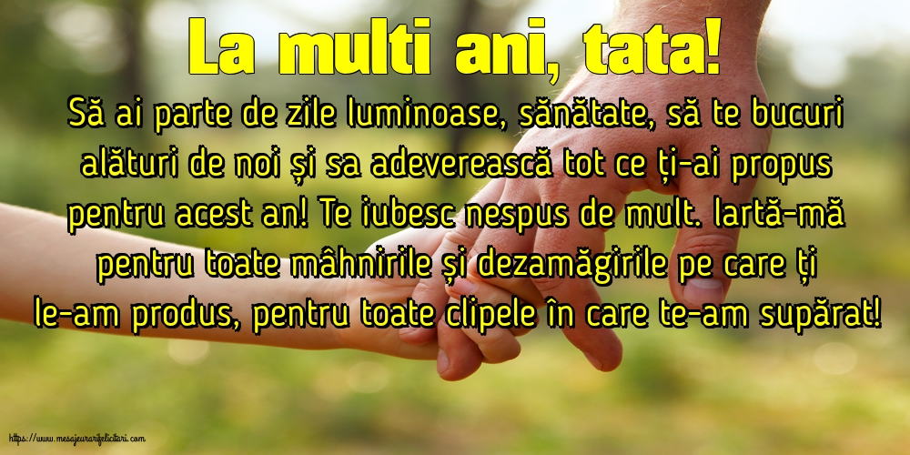 Ziua Tatalui La multi ani, tata!