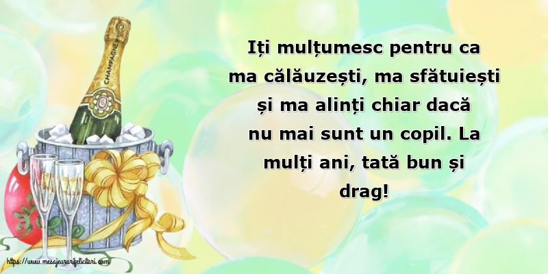 La mulți ani, tată bun și drag