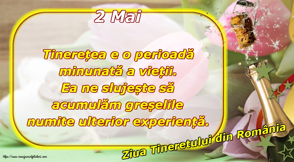 Felicitari de Ziua Tineretului - 2 Mai - Ziua Tineretului din România - mesajeurarifelicitari.com