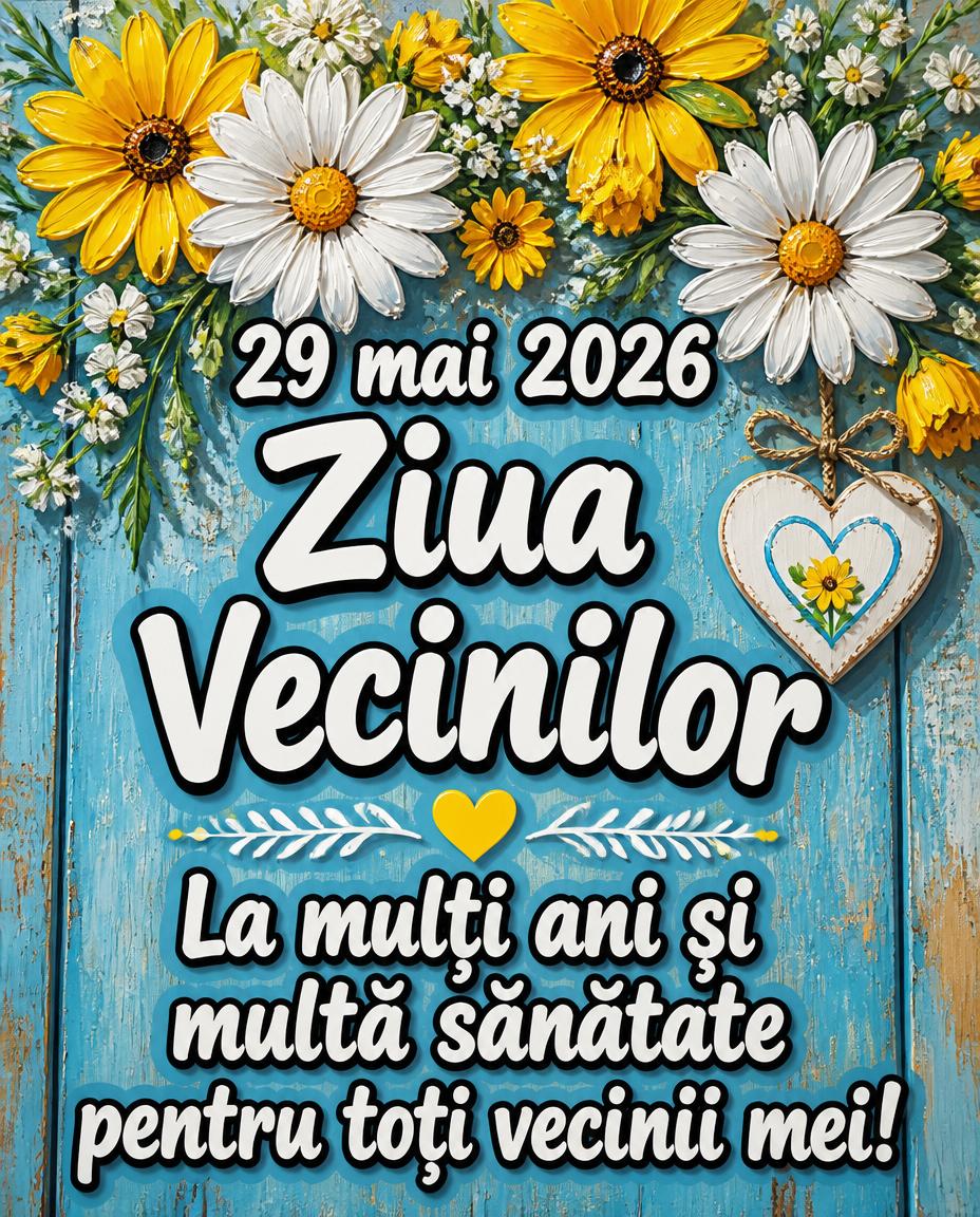 29 mai 2026 Ziua Vecinilor La mulți ani