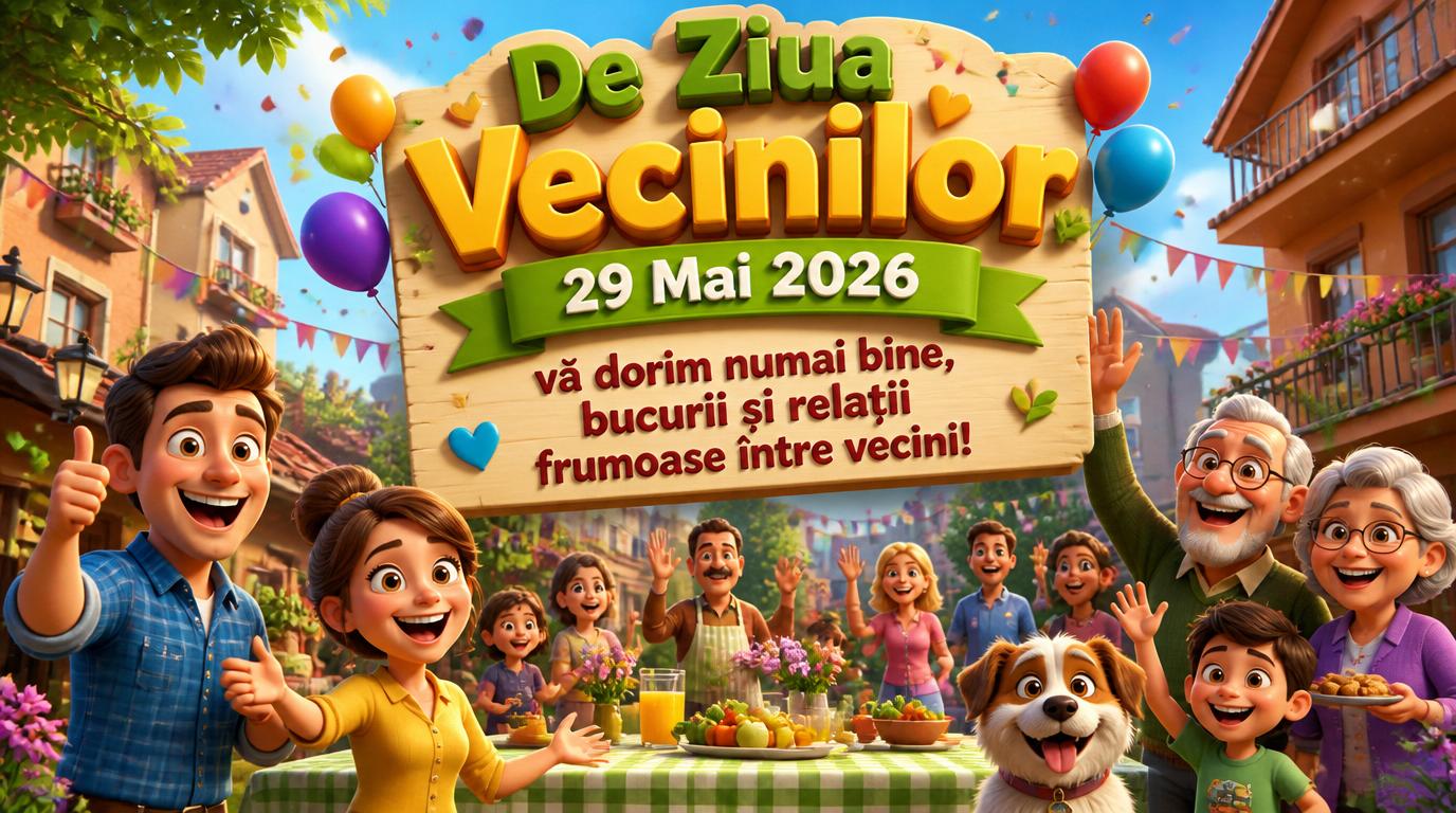 29 Mai 2026 Ziua Vecinilor La mulți ani, pentru toți vecinii!