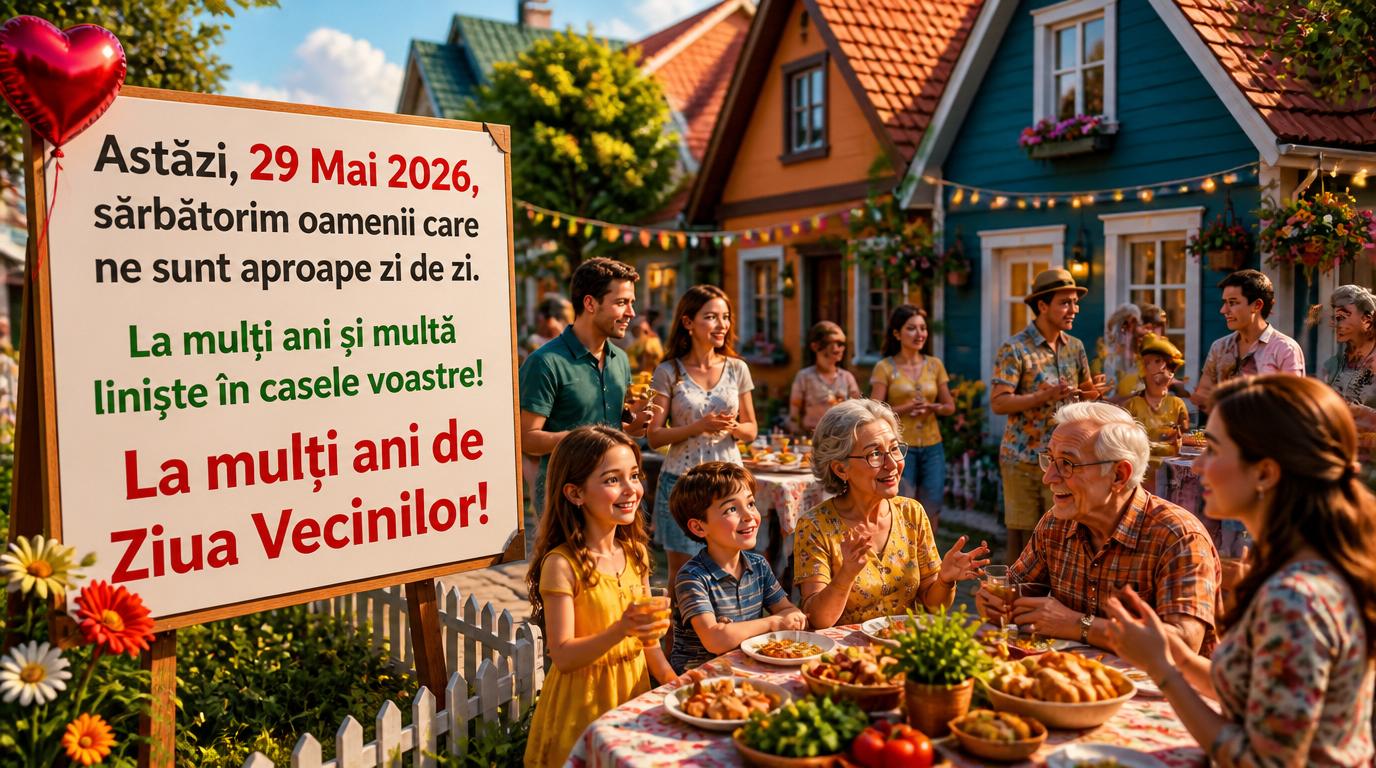 29 Mai 2026 Ziua Vecinilor La mulți ani, pentru toți vecinii!