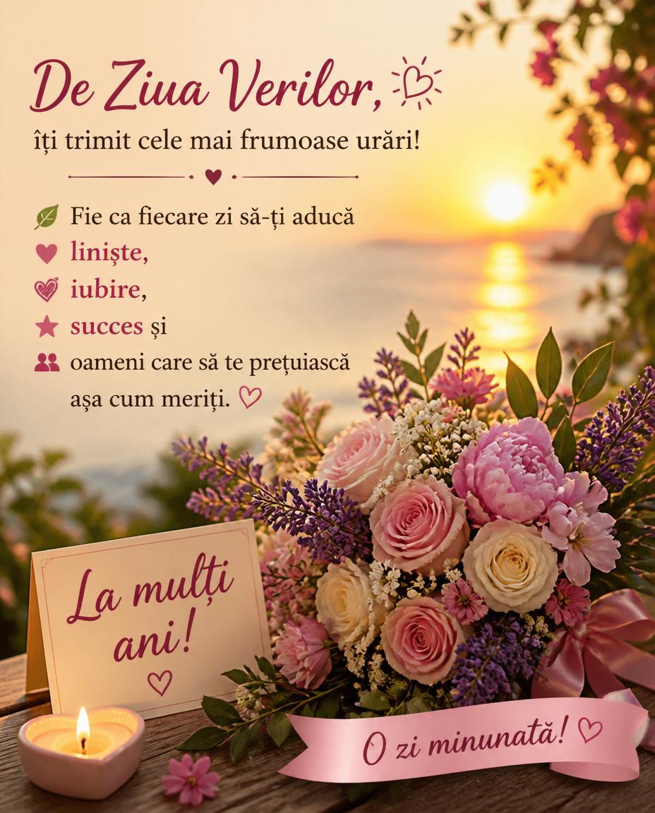 De Ziua Verilor, îți trimit cele mai frumoase urări