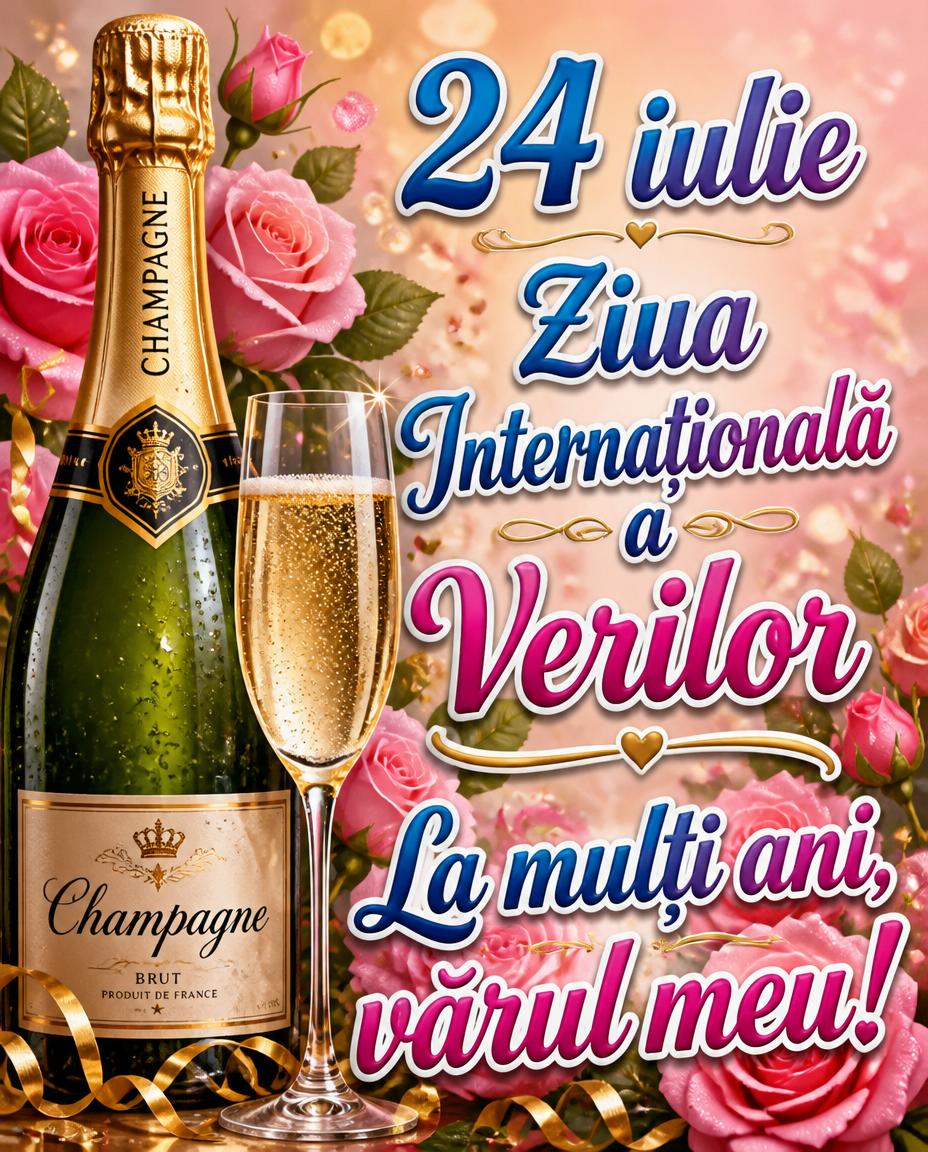 24 iulie Ziua Internațională a Verilor La mulți ani, vărul meu!