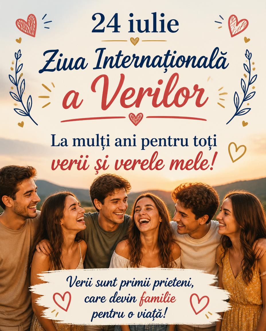 24 iulie Ziua Internațională a Verilor La mulți ani