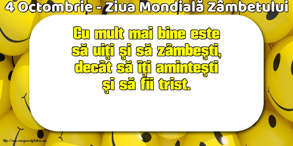 4 Octombrie - Ziua Mondială Zâmbetului