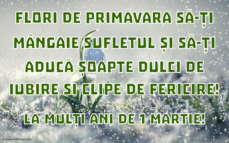 Felicitari animate de 1 Martie - La mulți ani de 1 Martie!