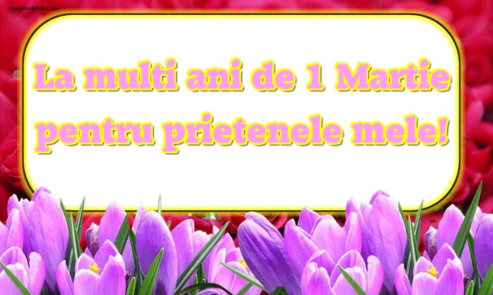 Felicitari animate de 1 Martie - La multi ani de 1 Martie pentru prietenele mele!