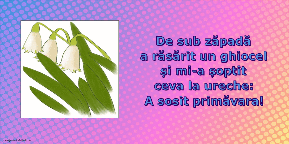 Felicitari animate de 1 Martie - A sosit primăvara!