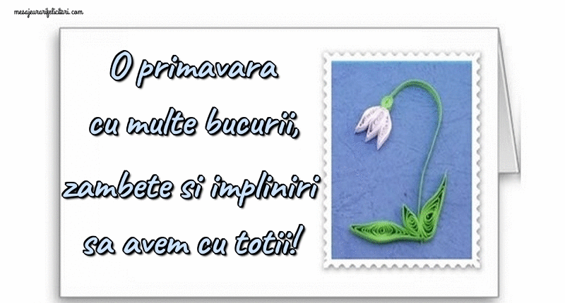 Felicitari animate de 1 Martie - O primavara cu multe bucurii, zambete si impliniri sa avem cu totii!