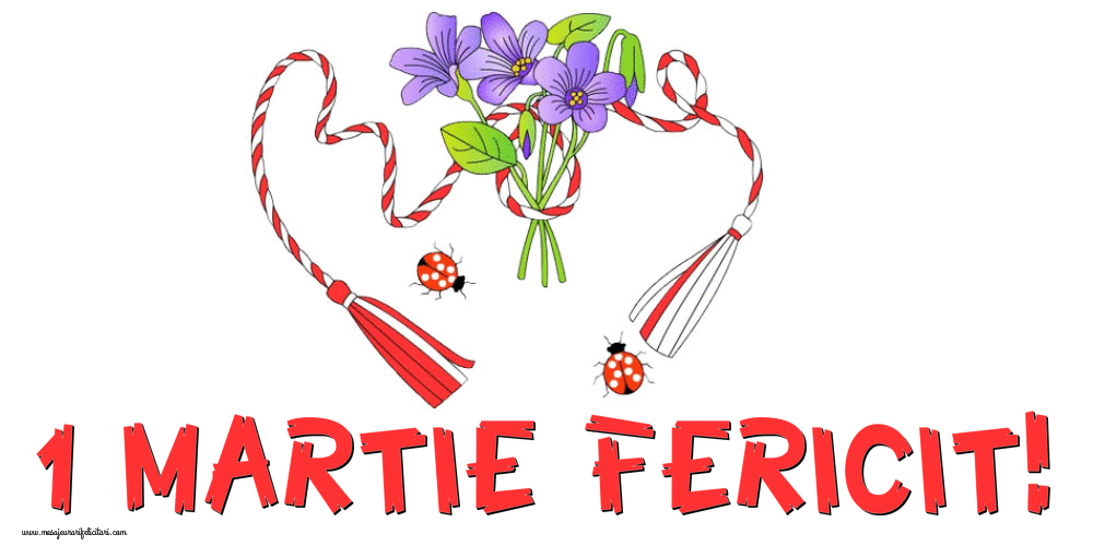 Cele mai apreciate felicitari animate de 1 Martie - 1 Martie Fericit!
