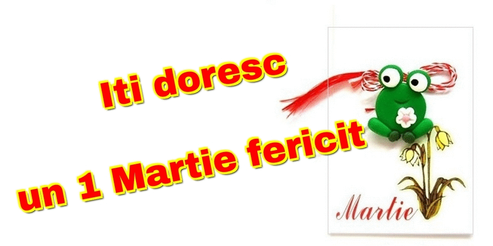 Cele mai apreciate felicitari animate de 1 Martie - Iti doresc un 1 Martie fericit