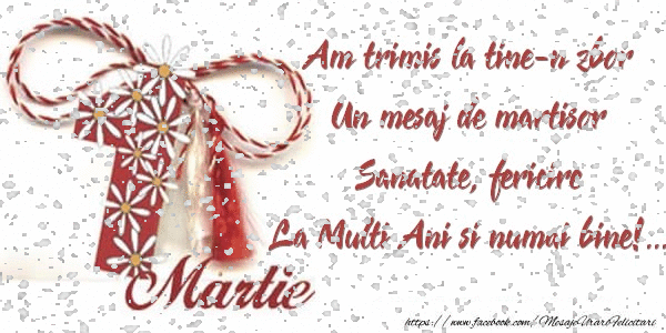 Felicitari animate de 1 Martie - Am trimis la tine-n zbor