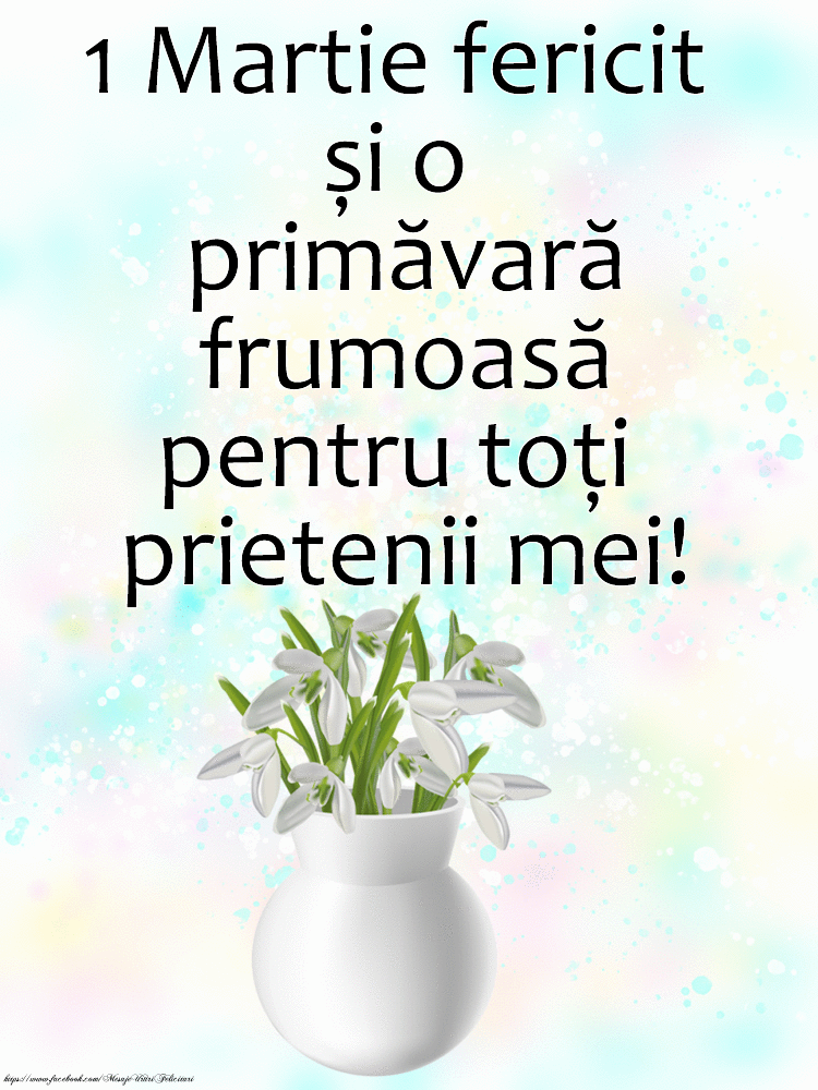 Felicitari animate de 1 Martie - 1 MARTIE FERICIT!