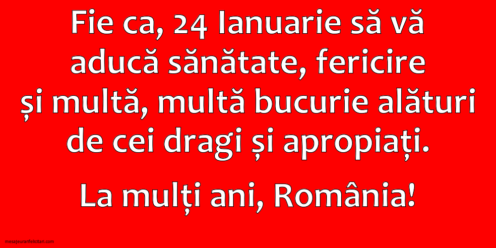 Felicitari animate de 24 Ianuarie - La mulți ani, România!