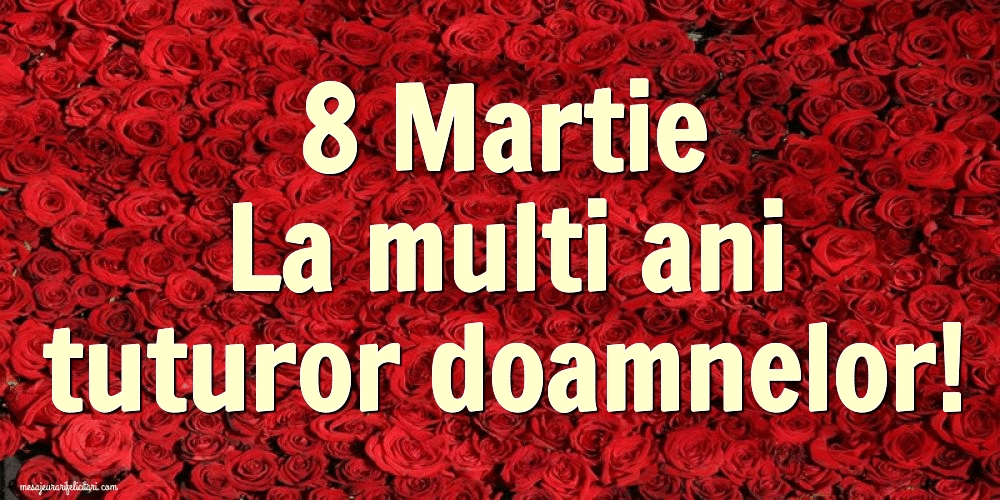 Felicitari animate de 8 Martie - 8 Martie La multi ani tuturor doamnelor!