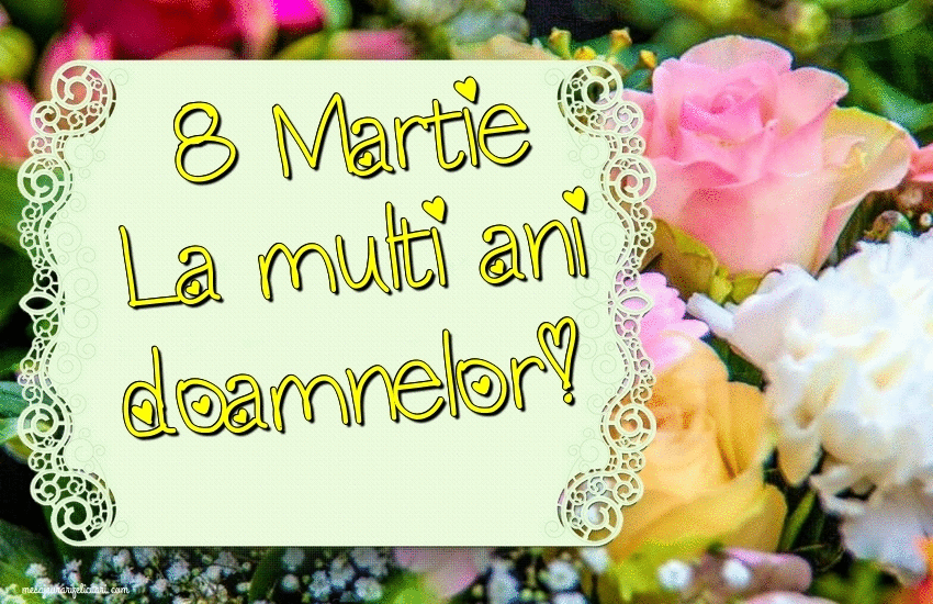 Cele mai apreciate felicitari animate de 8 Martie - 8 Martie La multi ani doamnelor!