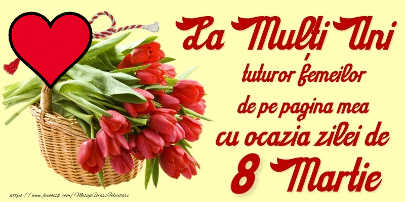 Felicitari animate de 8 Martie cu flori - 8 Martie Fericit!