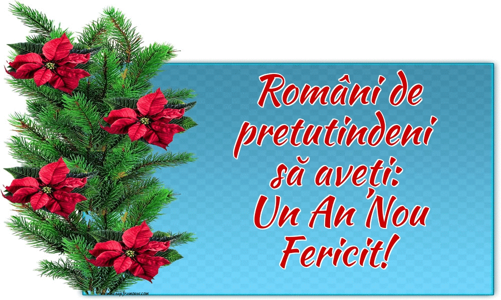 Felicitari animate de Anul Nou - Români de pretutindeni să aveți: Un An Nou Fericit!