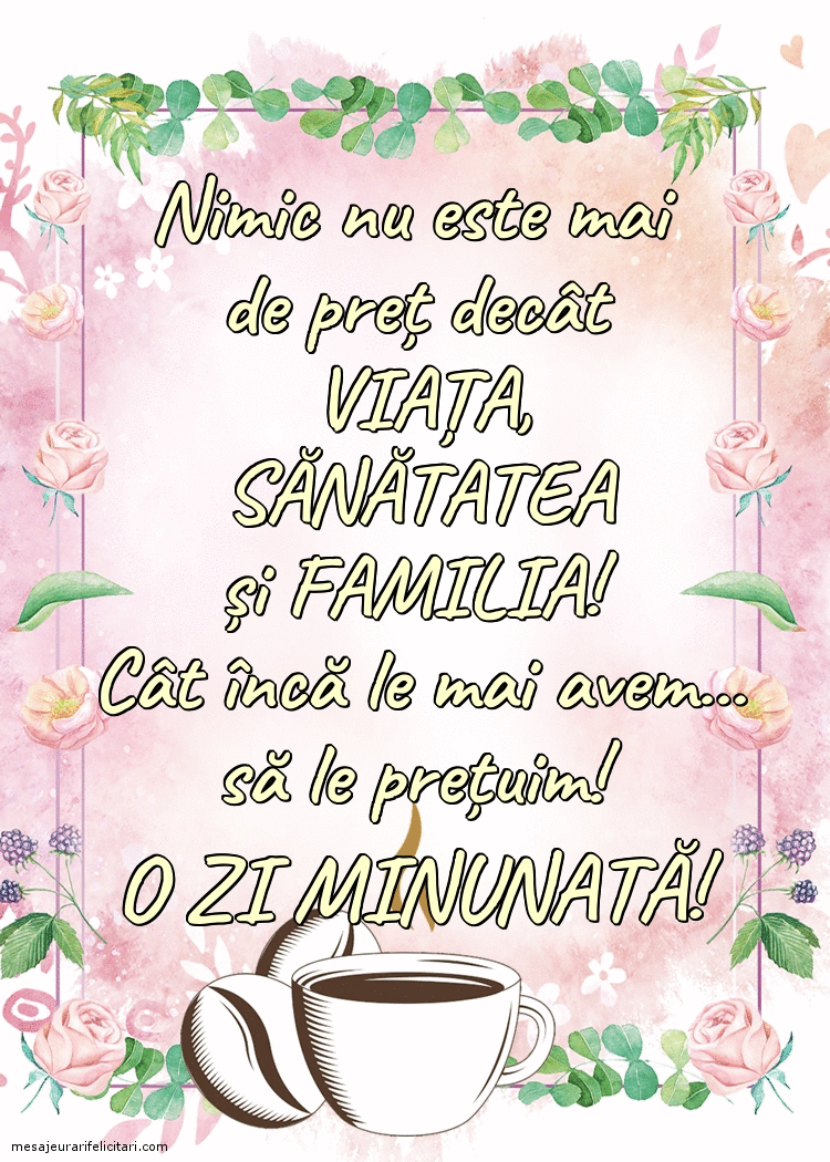 Felicitari animate de buna dimineata - O zi minunată!