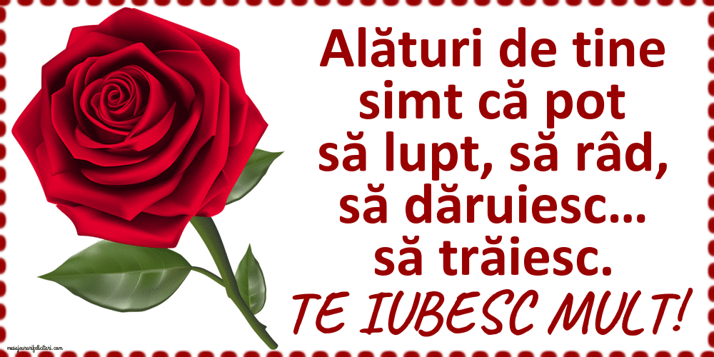 Felicitari animate de dragoste cu trandafiri - Te iubesc mult!