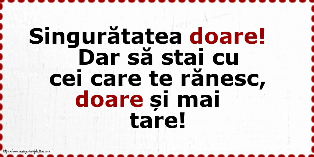 felicitari gif-uri de familie Singuratatea doare