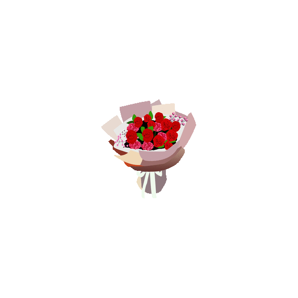 Felicitari animate cu flori - Buchet de flori