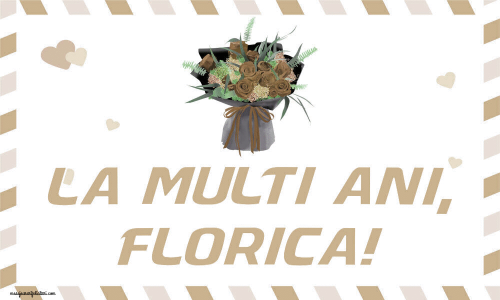 Felicitari animate de Florii - La multi ani, Florica!