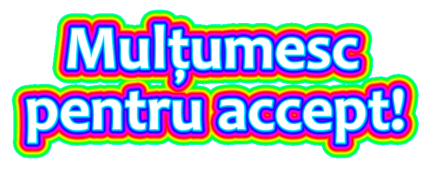 Cele mai apreciate felicitari animate de multumire - Mulțumesc pentru accept! - Sticker