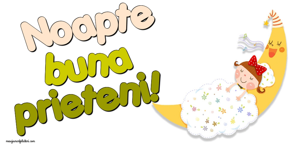 Cele mai apreciate felicitari animate de noapte buna - Noapte buna prieteni!