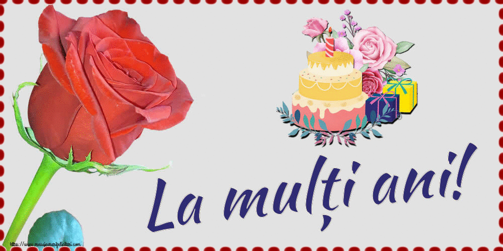 Felicitari animate de zi de nastere cu tort - La mulți ani!