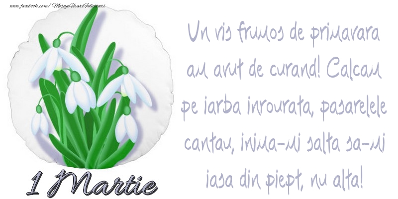 Mesaje de 1 Martie - Sa aveti o primavara senina si plina de iubire! - mesajeurarifelicitari.com
