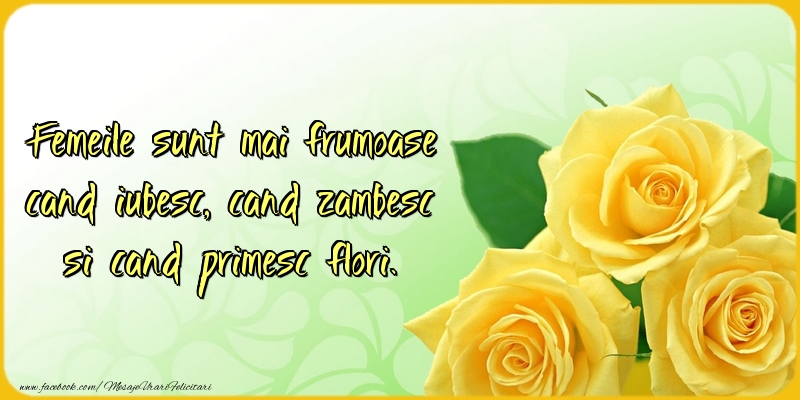 Mesaje de 8 Martie - Femeile sunt mai frumoase cand iubesc - mesajeurarifelicitari.com