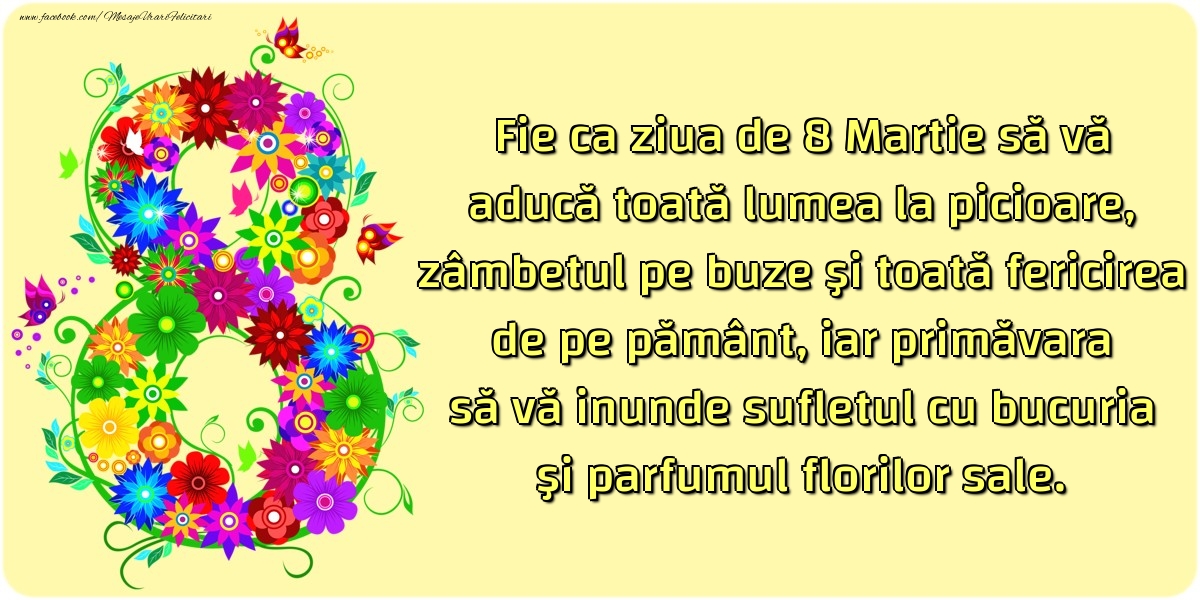 Mesaje de 8 Martie - Fie ca ziua de 8 Martie - mesajeurarifelicitari.com