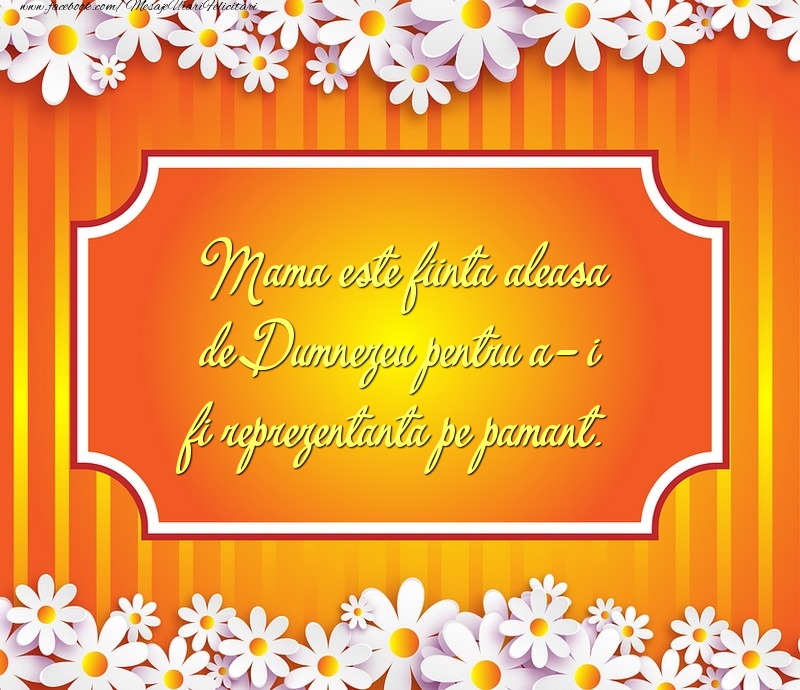 Mesaje de 8 Martie - Mama este fiinta aleasa de Dumnezeu - mesajeurarifelicitari.com