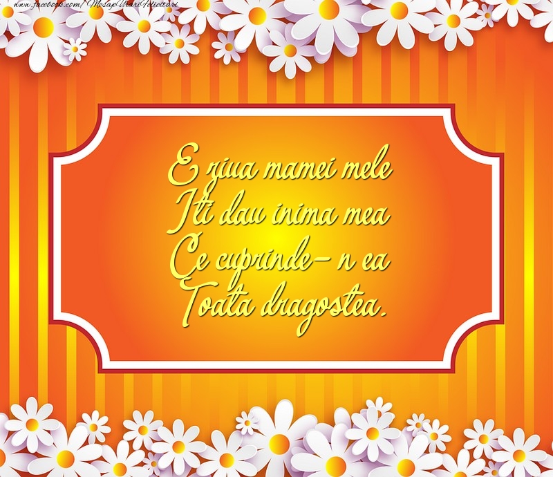 Mesaje de 8 Martie - Te iubesc maicuta mea Pentru tot ce-mi daruiesti ! - mesajeurarifelicitari.com