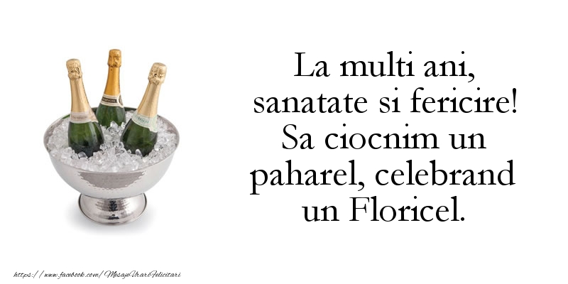 Mesaje de Florii - Sa ciocnim un paharel, celebrand un Floricel - mesajeurarifelicitari.com
