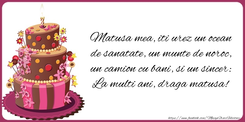 Mesaje de la multi ani pentru Matusa - Matusa mea iti urez un ocean de sanatate - mesajeurarifelicitari.com