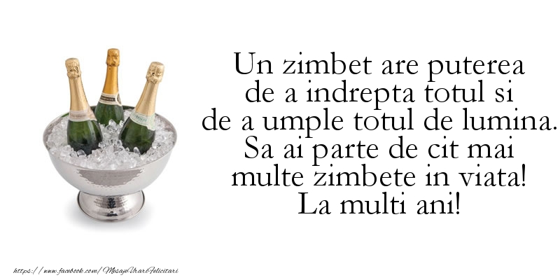Mesaje de la multi ani - Sa ai parte de cit mai multe zimbete in viata! La multi ani! - mesajeurarifelicitari.com
