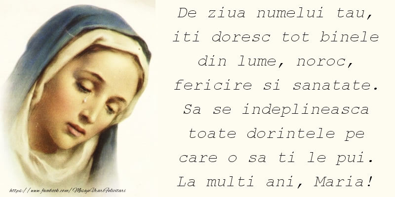 Cele mai frumoase mesaje felicitari de Sfanta Maria