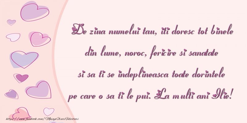 Mesaje de Sfantul Ilie - De ziua numelui tau ... La multi ani Ilie! - mesajeurarifelicitari.com