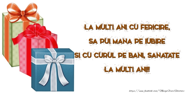 Mesaje de zi de nastere - La multi ani cu fericire - mesajeurarifelicitari.com