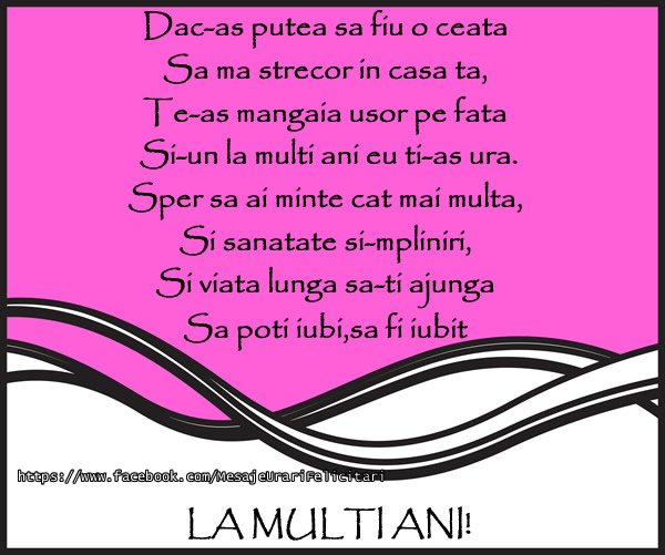 Poezie de la multi ani