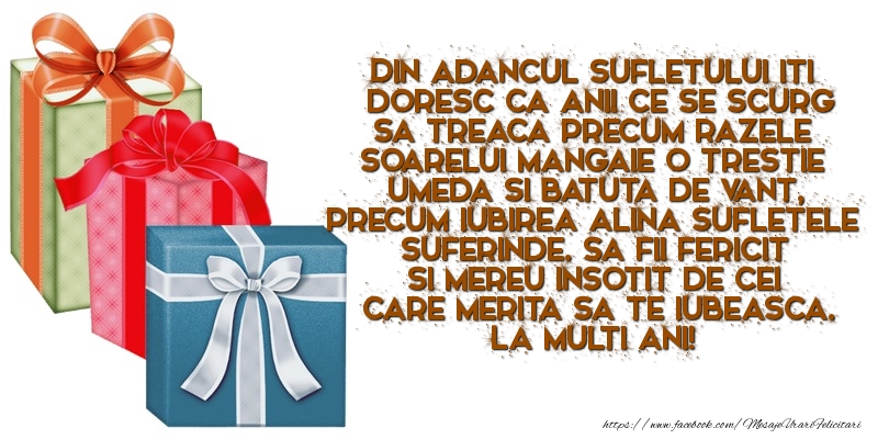 Mesaje de zi de nastere - Sa fii fericit si mereu insotit de cei care merita sa te iubeasca. La multi ani! - mesajeurarifelicitari.com