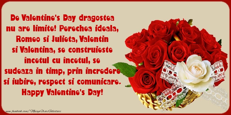 Mesaje Ziua indragostitilor - Happy Valentine's Day! - mesajeurarifelicitari.com