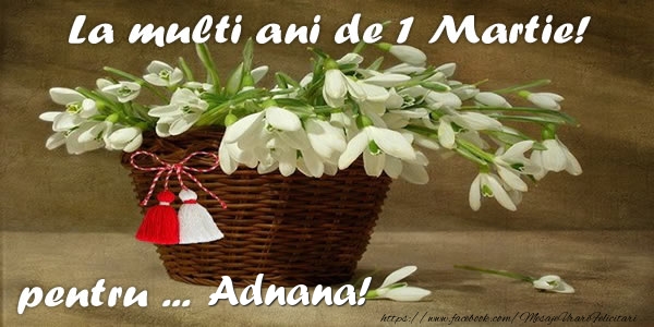 Felicitari de 1 Martie - Ghiocei | La multi ani de 1 Martie! pentru Adnana